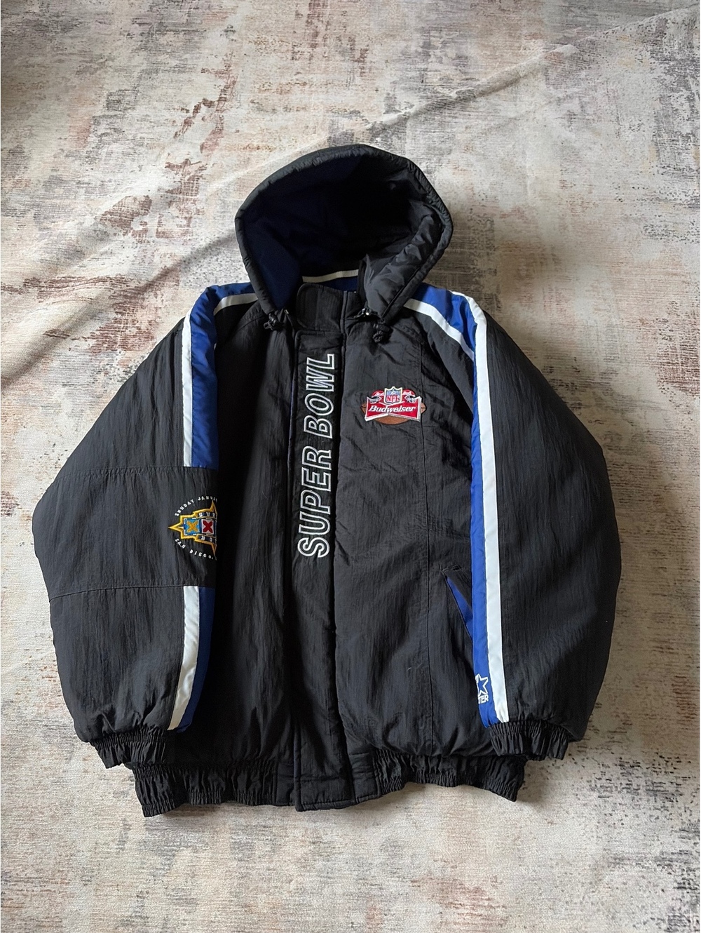 Vintage Starter Pro Line Budweiser Superbowl 1998 Jacket XL
